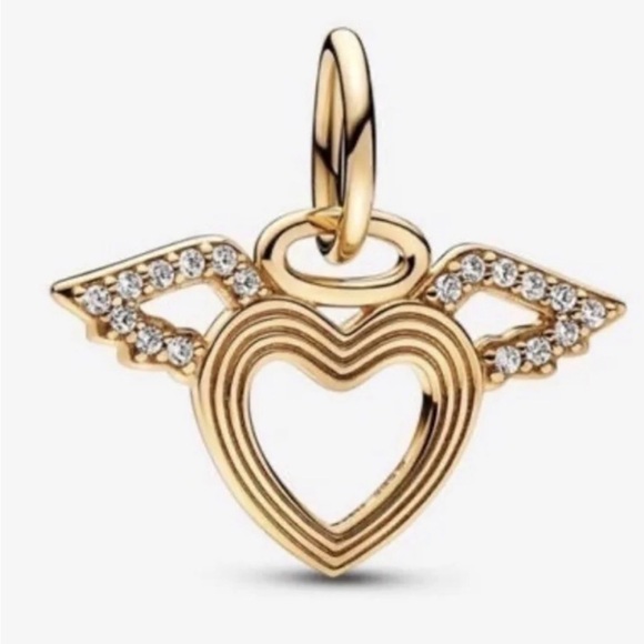 100% Authentic Pandora 14k Solid Gold Bundle (2) Dangle Charm - Picture 4 of 7